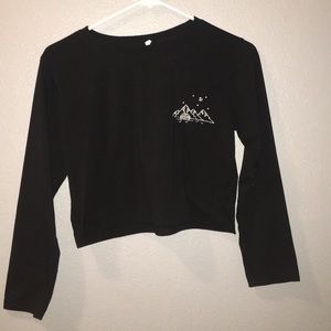 place long sleeve crop top